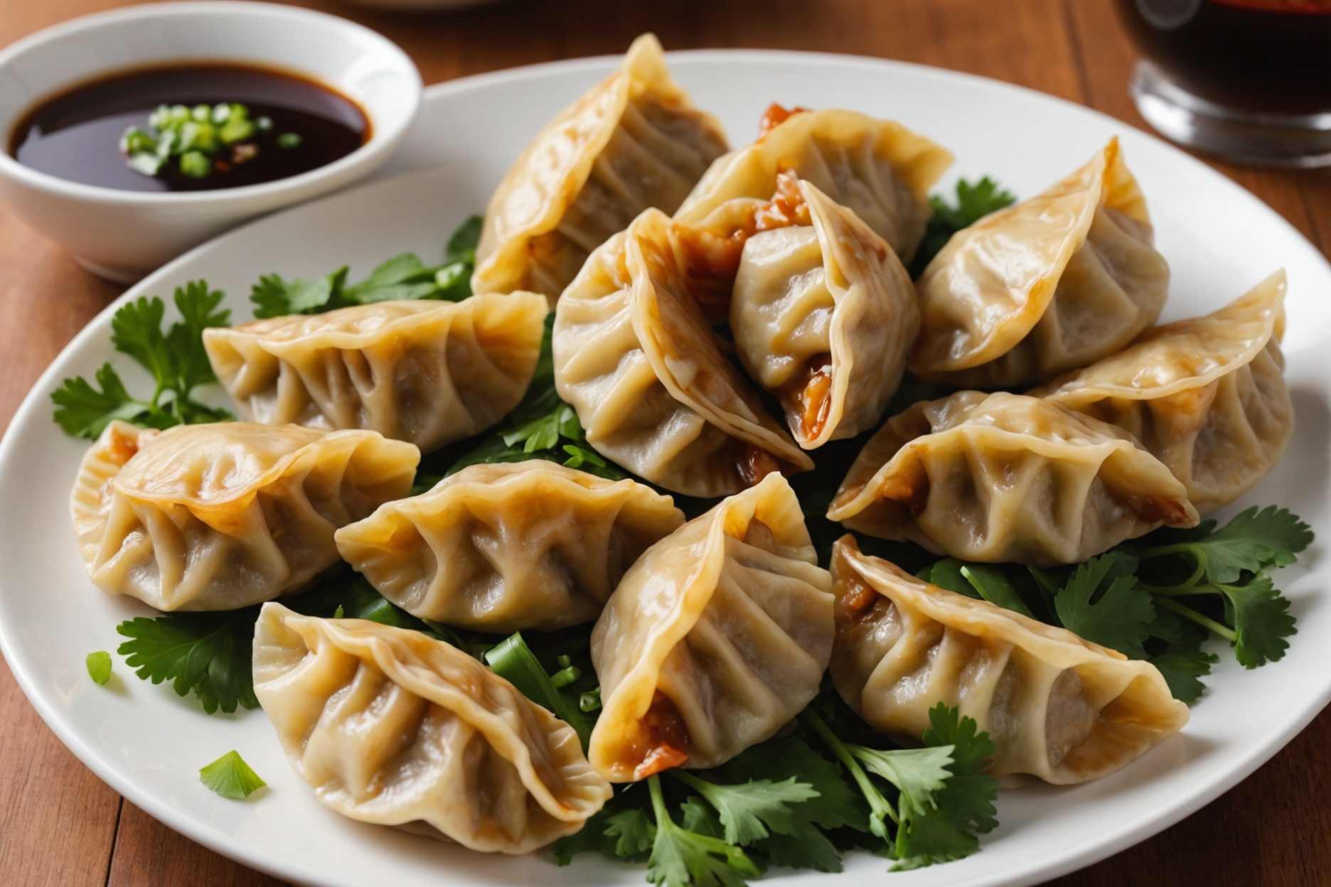 Savor these delightful potstickers, authentic Chinese dumplings!