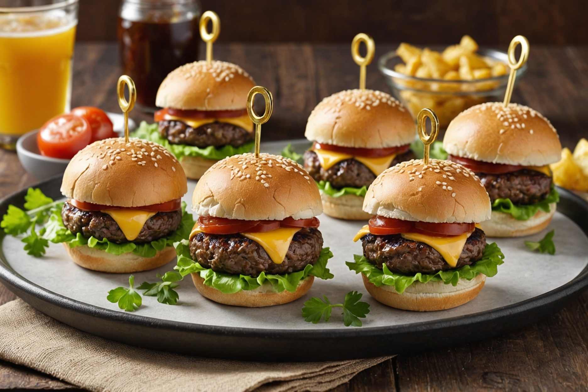 Deliciously crafted mini burgers for easy enjoyment.