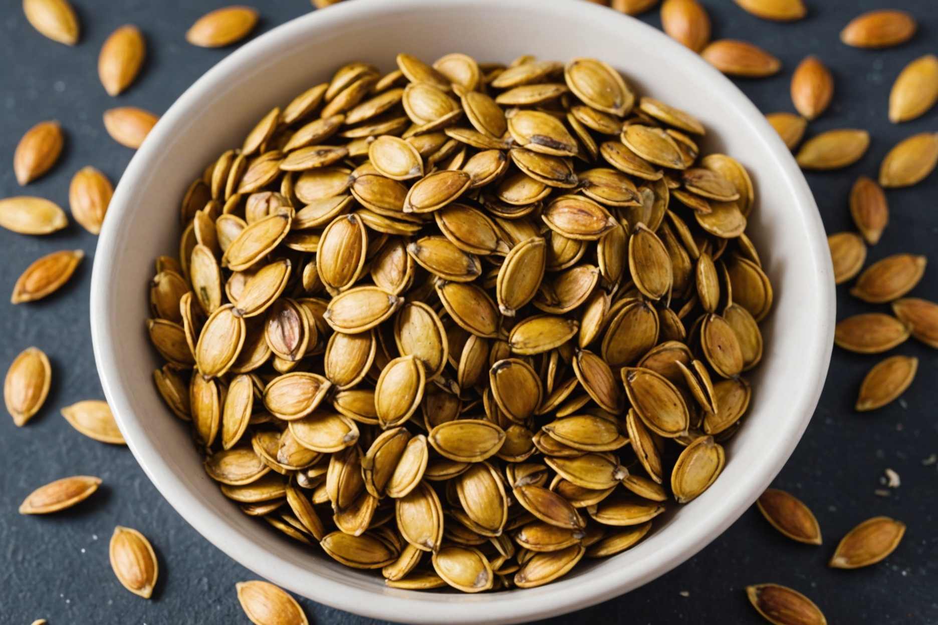 Deliciously crunchy and nutritious roasted pumpkin seeds.