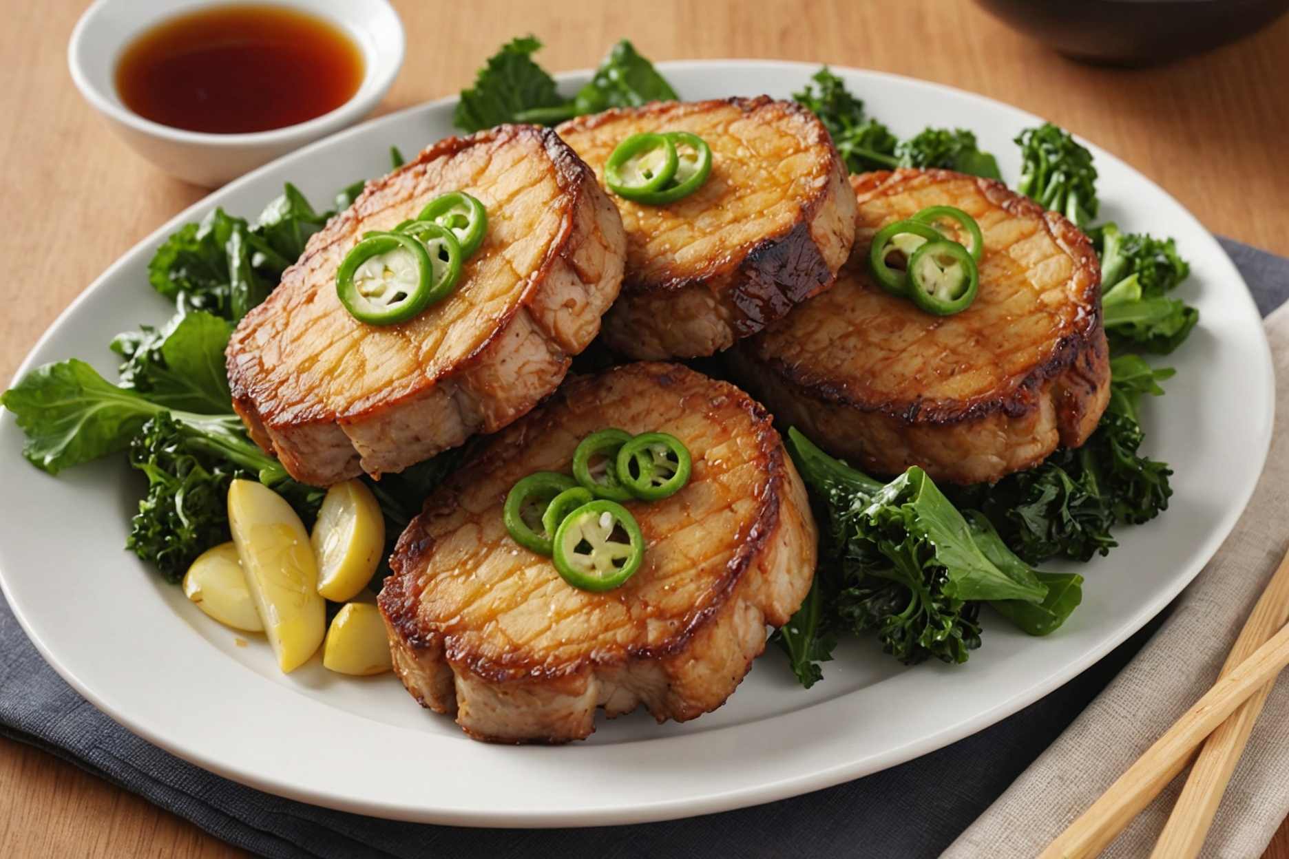 Savor the exquisite taste of Taiwanese pork chops.