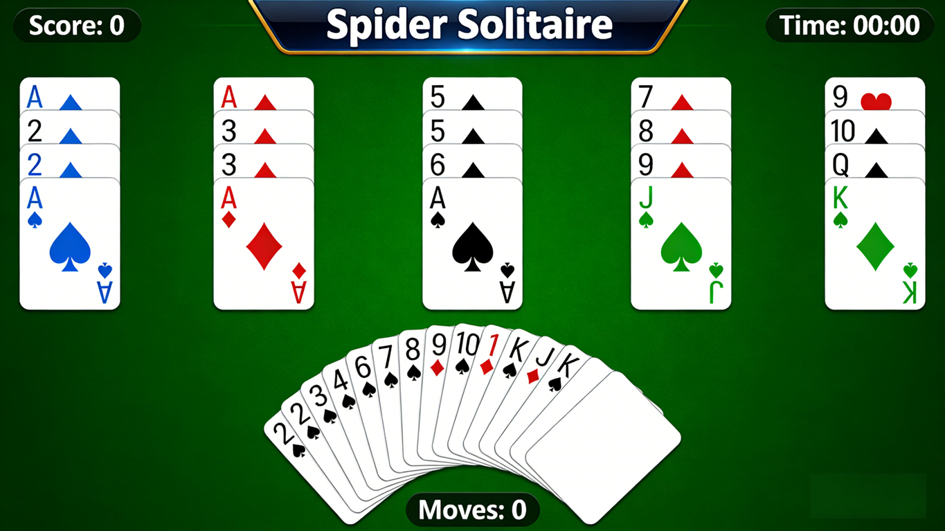 Spider Solitaire Beginner Guide: Rules & Tips - spidersolitairesgame.com